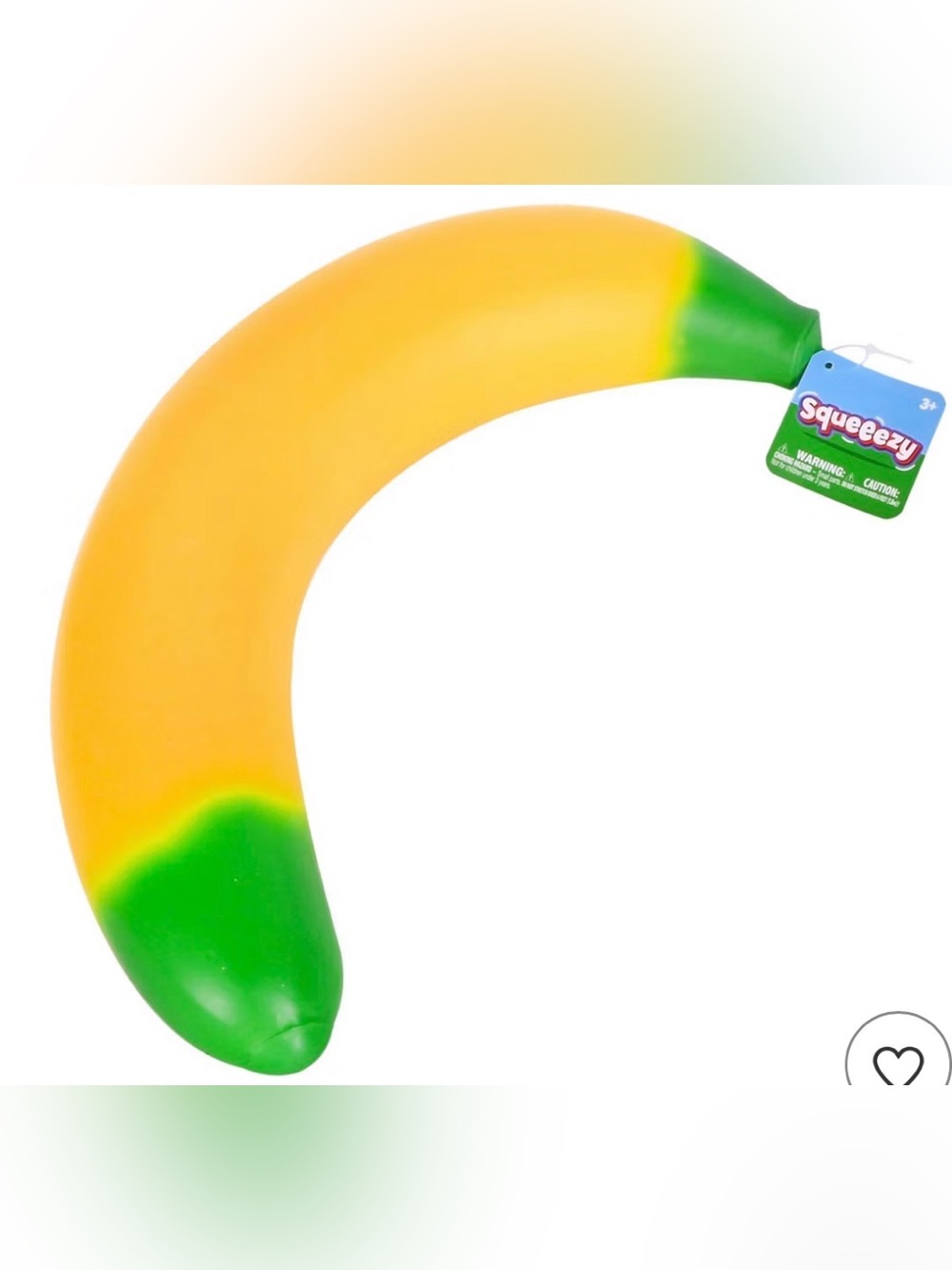 Squeeezy Banana Toy - Yellow & Green